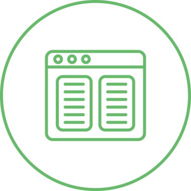 Tarayıcı simgesi. Web vektör illüstrasyonu