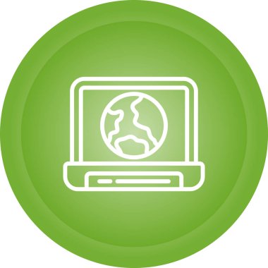 dizüstü bilgisayar simgesi, basit vektör tasarımı 