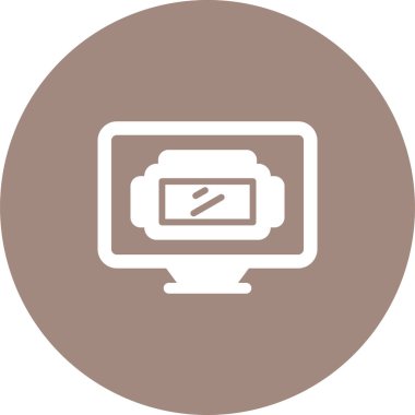 dizüstü bilgisayar simgesi, basit vektör tasarımı 