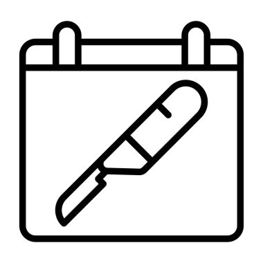 Takvim ve zamanlama simgesi satır biçimi