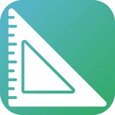 Üçgen cetvel kutsal kişilerin resmi, vektör çizim 