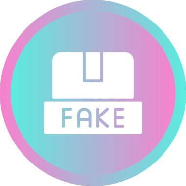 Sahte Ürünler, sahte ikon vektör illüstrasyonu 