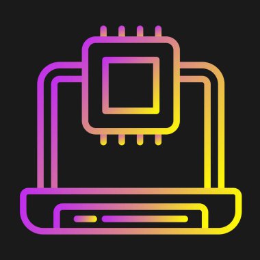 dizüstü bilgisayar web simgesi, vektör illüstrasyonu