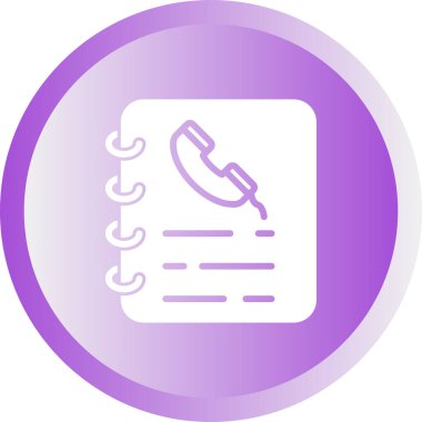 Telefon Defteri web simgesi basit illüstrasyon