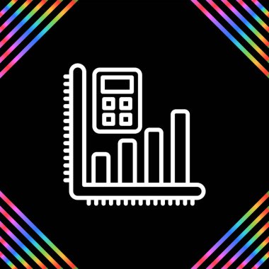 Grafik simgesi, vektör illüstrasyonlu hesap makinesi