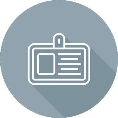 kimlik kartı simgesinin vektör illüstrasyonu