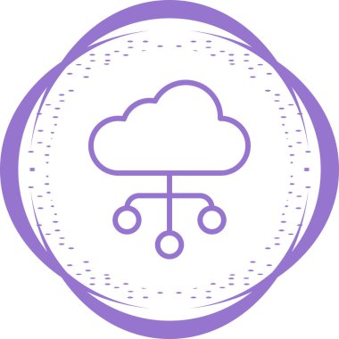 Bulut hesaplama simgesi vektör illüstrasyonu           