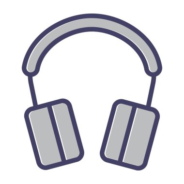 kulaklıklar web simgesi, vektör illüstrasyonu