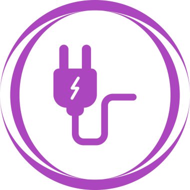 Güç Kablosu web simgesi, basit vektör illüstrasyonu 