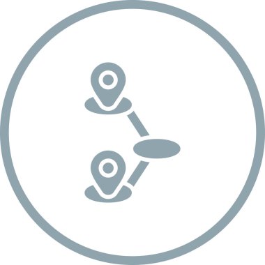 Seyahat Haritalama simgesi vektör çizimi 