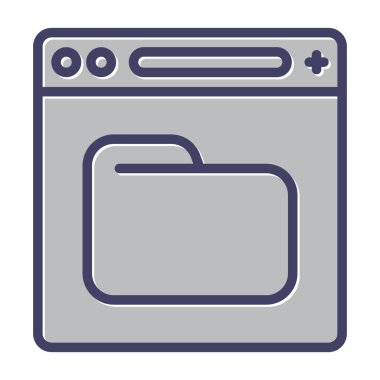 Tarayıcı web simgesi, basit illüstrasyon