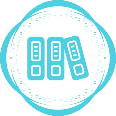 Belge Arşivleme Web simgesi vektör illüstrasyonu