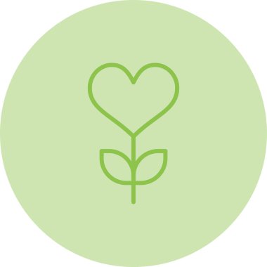 Aşk çiçeği. Web simgesi basit illüstrasyon