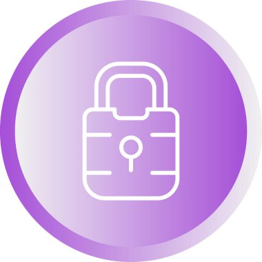 Kilit. Web simgesi basit illüstrasyon 