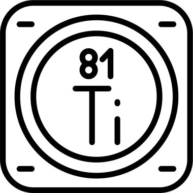 Periyodik tablonun kimyasal elementinin web illüstrasyonu