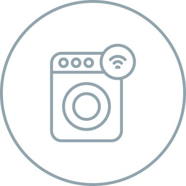 Çamaşır makinesi. Web simgesi basit illüstrasyon