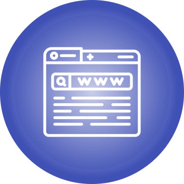 Web sitesi simgesi, vektör illüstrasyonu basit tasarım