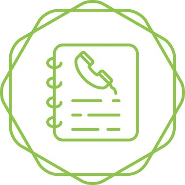 Telefon Defteri web simgesi basit illüstrasyon