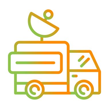 Kamyonet simgesi, vektör illüstrasyonu