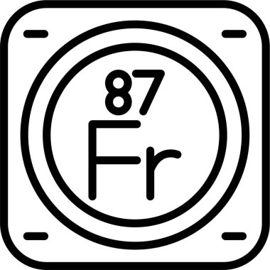 Periyodik tablonun kimyasal elementinin web illüstrasyonu