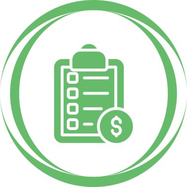 Mali Planlama kavramı illüstrasyonu, simge sembolü.