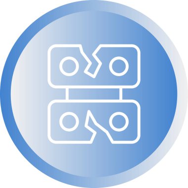 Veri Kırma Simgesi, İzole Vektör İllüstrasyonu 