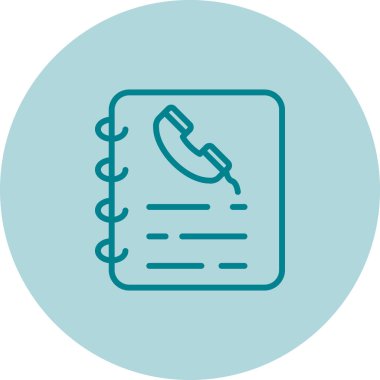 Telefon Defteri web simgesi basit illüstrasyon