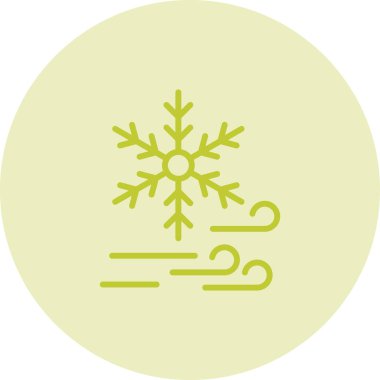 Kar Tanesi simgesi, basit web illüstrasyonu