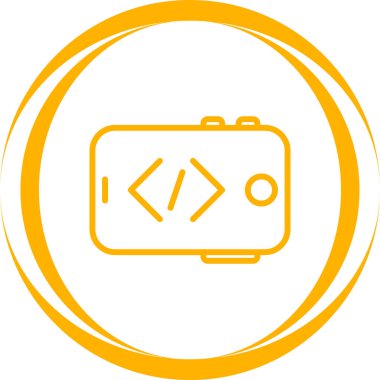 Tablet bilgisayar satırı simgesinin vektör çizimi. 