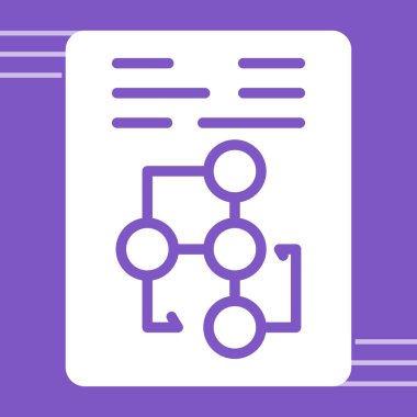 Belge Çalışma Akımı simgesi, vektör illüstrasyonu basit tasarım