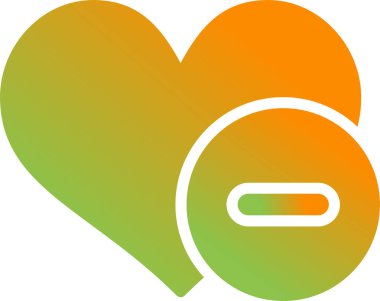 Negatif Aşk simgesi illüstrasyonu