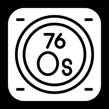 Periyodik tablonun kimyasal elementinin web illüstrasyonu