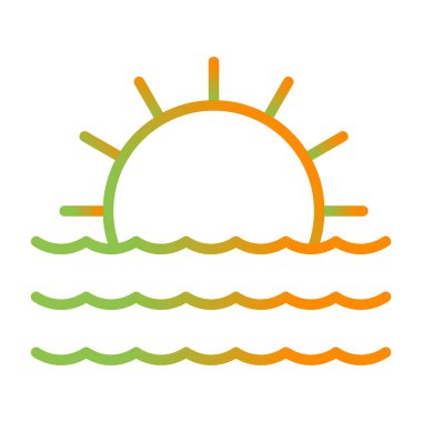  Gün batımı web simge vektör çizim  