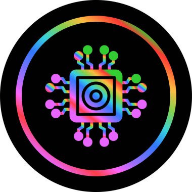 Çip. Web simgesi basit illüstrasyon 