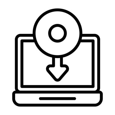  Yazılım Kurulumu Web simgesi, vektör illüstrasyonu