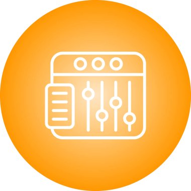 Tarayıcı web simgesi, basit illüstrasyon