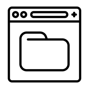 Tarayıcı web simgesi, basit illüstrasyon