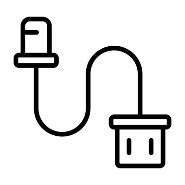 Cable Ferrule simgesinin vektör illüstrasyonu