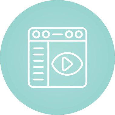 Tarayıcı web simgesi, basit illüstrasyon