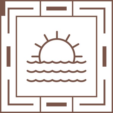  Gün batımı web simge vektör çizim  