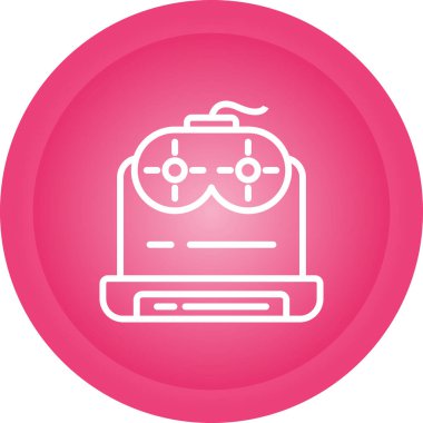 Oyun ikonu. Siluet tarzı. Oyun konsolu. Video oyunu ikonu. Vektör İllüstrasyonu