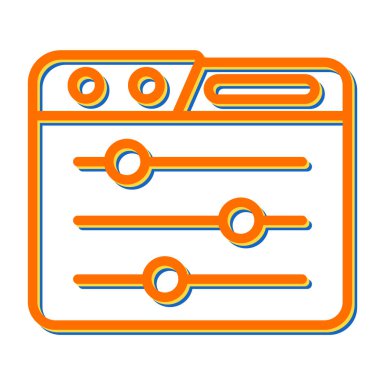 Uygulama Denetim Paneli simgesi, vektör illüstrasyonu basit tasarım