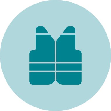 İzole edilmiş ceket web simgesinin vektör illüstrasyonu 