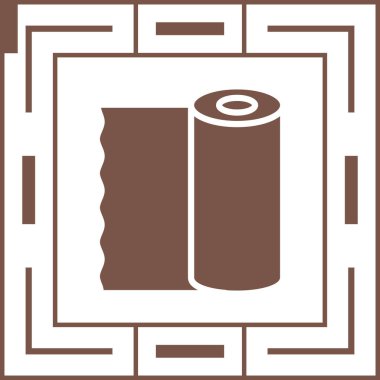 Plastik kaplama simgesi, vektör illüstrasyonu 