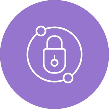 Web sitesi güvenlik kilidi ikon vektör çizimi 