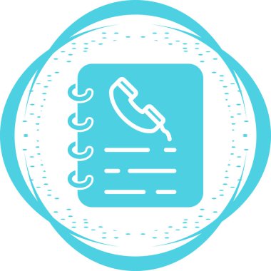 Telefon Defteri web simgesi basit illüstrasyon