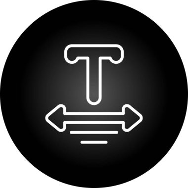 Metin simgesinin vektör illüstrasyonu