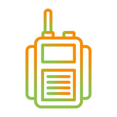 El kumandalı telsiz. Web simgesi vektör illüstrasyonu