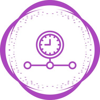 Zaman Çizgisi Web simgesi vektör çizimi