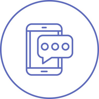 SMS iletisi simgesi, vektör çizim